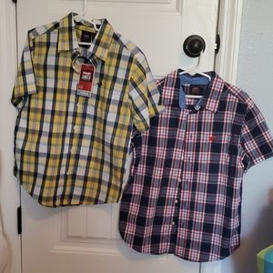 Boys wrangler button down shirts